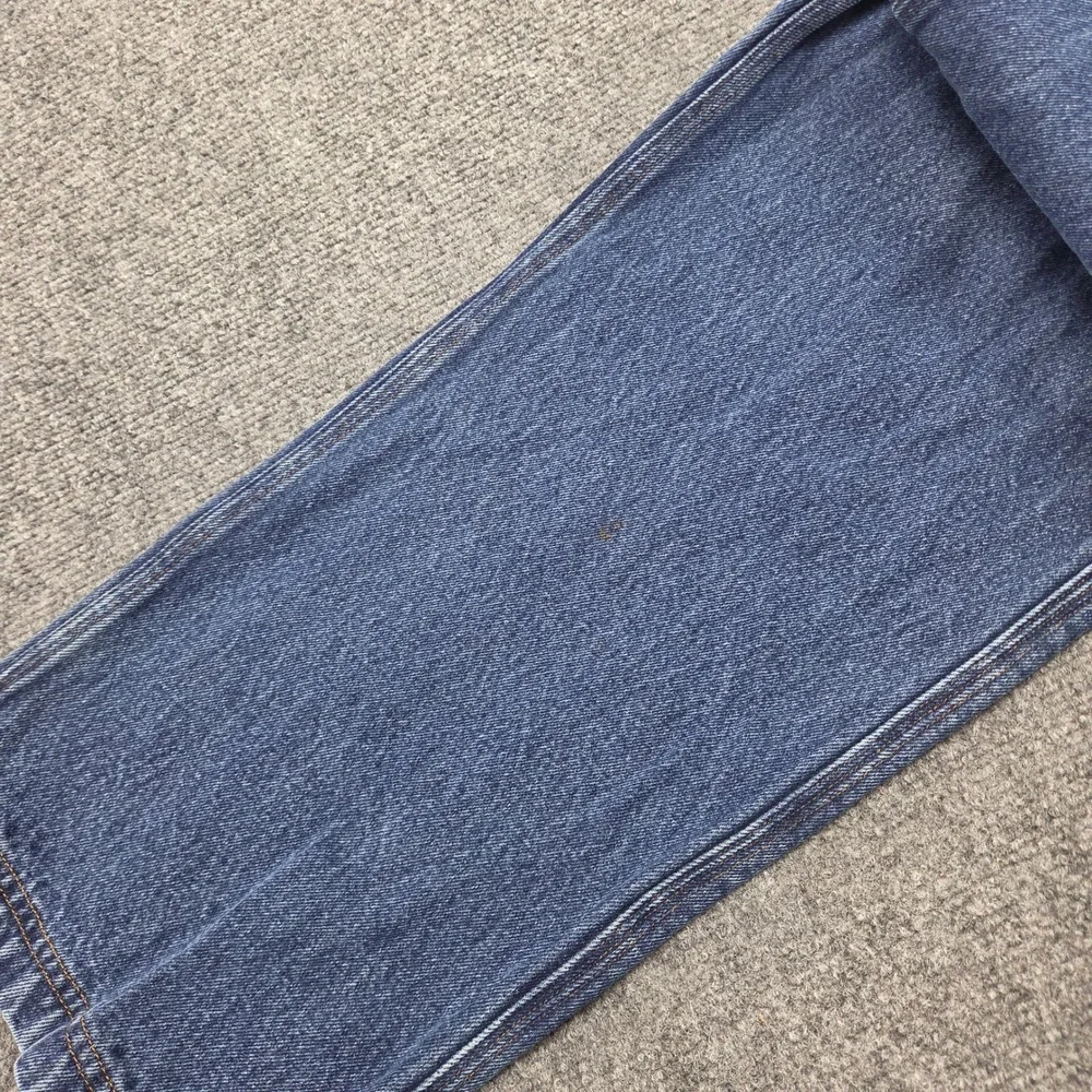 Duluth Trading Co Jeans Mens 42x30 Blue Cotton Straight Leg Work Utility Denim